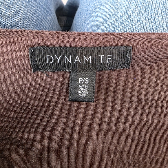 Dynamite Chocolate Ribbed Crop Top - Picture 3 of 3